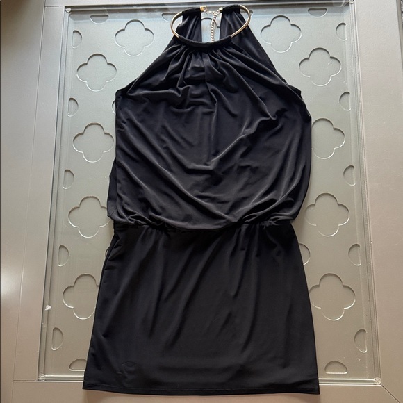 JESSICA SIMPSON Halter Blouson Mini Dress Black Size 4 Women’s Small - Picture 12 of 16